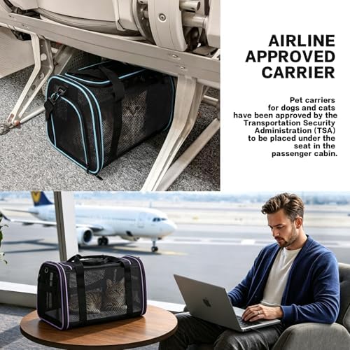 Cat Carrier, Soft-Sided Pet Carrier Bag, Breathable Mesh - Image 4