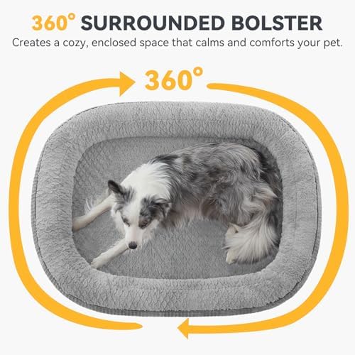 JOEJOY Orthopedic Dog Bed for Large Dogs, Egg-Crate Memory Foam Pet Bed - Image 3