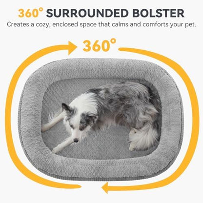 JOEJOY Orthopedic Dog Bed for Large Dogs, Egg-Crate Memory Foam Pet Bed - Image 3
