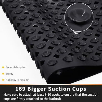 Yimobra Square Shower Mat Non Slip, Super Strong Suction Cups, Machine Washable - Image 2