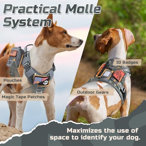 rabbitgoo Tactical Dog Harness for Small, No Pull Military Service Vest - Image 5