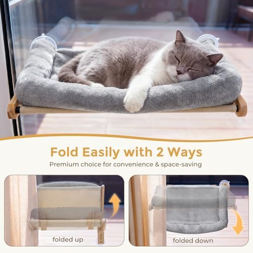 Pecute Cat Window Hammock Foldable, Cat Bed - Image 4