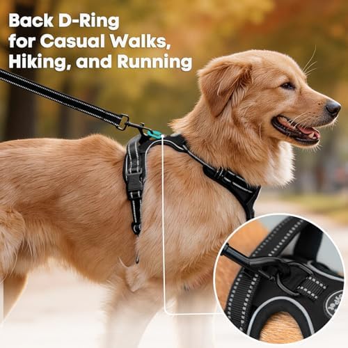 PoyPet No Pull Dog Harness Medium, Reflective Vest - Image 3