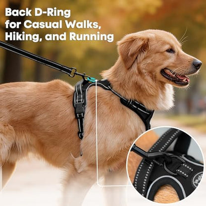 PoyPet No Pull Dog Harness Medium, Reflective Vest - Image 3