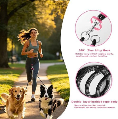 Double Dog Leash, Hands-Free Dual Dog Leash, 360° Rotating Tangle-Free - Image 5