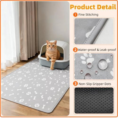 Cat Litter Mat, 2 Pack Large 40" X 29" Litter Trapping Mat - Image 3