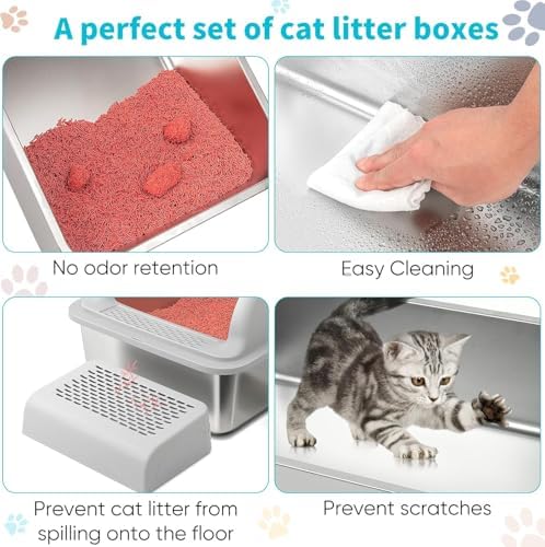 2PACK XXL Stainless Steel Litter Box - Image 5