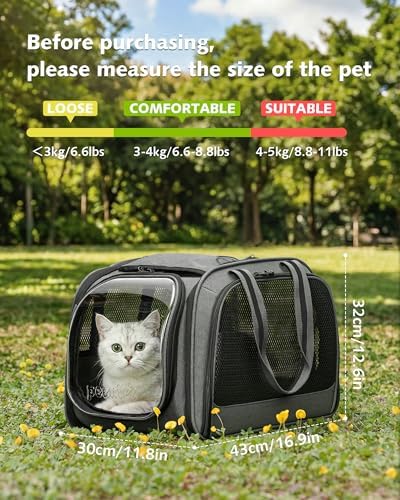 Pecute Cat Carrier, Double Bubble Pet Carrier - Image 5