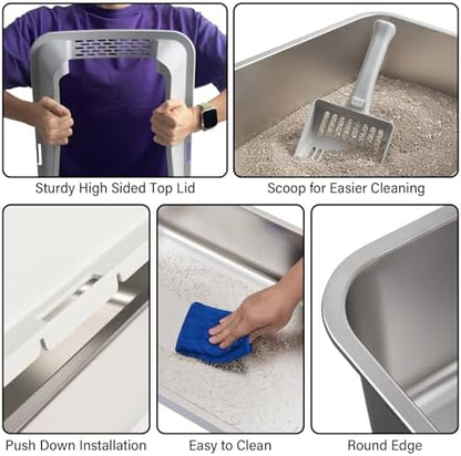 Stainless Steel Cat Litter Box - Image 5