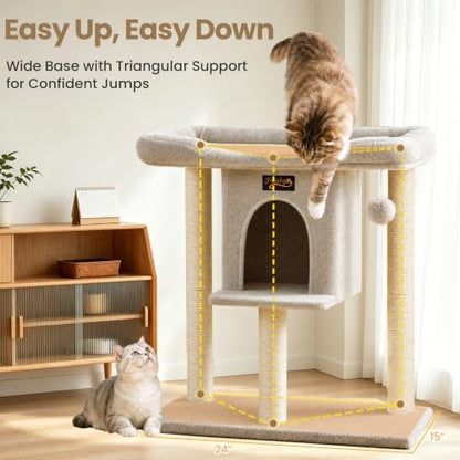 Cat Tree Tower Scratching Post for Indoor Large Adult Cats - Image 6