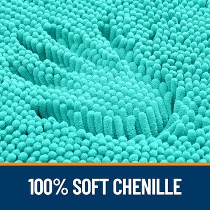 OLANLY Large Bathroom Rugs 47x32, Extra Soft Absorbent Chenille Bath Rugs - Image 3