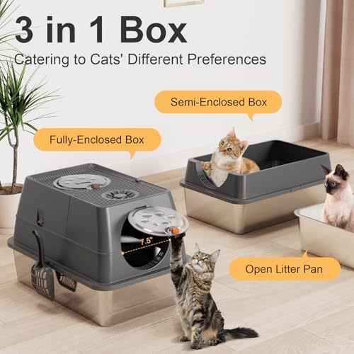 2PACK Stainless Steel Litter Box - Image 3