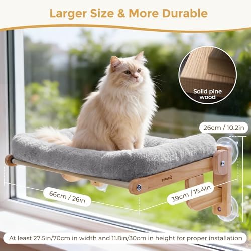 Pecute Cat Window Hammock Foldable, Cat Bed - Image 2