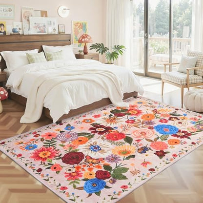 Blush Area Rug 6x9 for Living Room Bedroom - Image 6