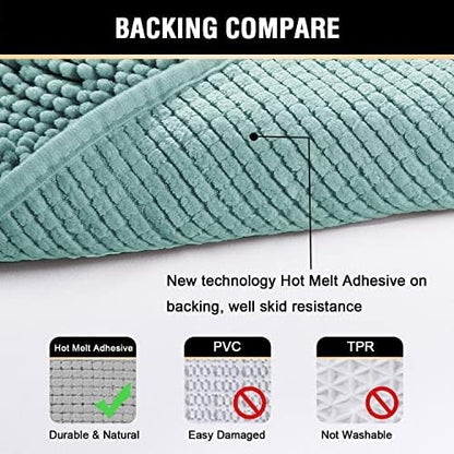 H.VERSAILTEX Bath Mat for Bathroom Non Slip Luxury Chenille Ultra Soft Bath - Image 6