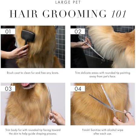 Tweezerman 9" Pet Grooming Shears-Safety Round Tips - Image 3