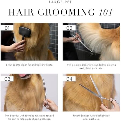Tweezerman 9" Pet Grooming Shears-Safety Round Tips - Image 3