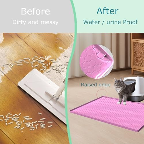 Cat Litter Mat for Litter Box, Silicone Large Cat Litter Trapping Mat - Image 5