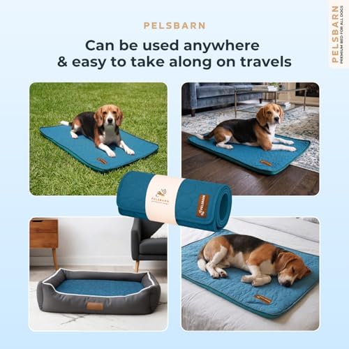 Pelsbarn Dog Cooling Mat, Ice Silk Self-Cooling Pad, Deep Blue - Image 7