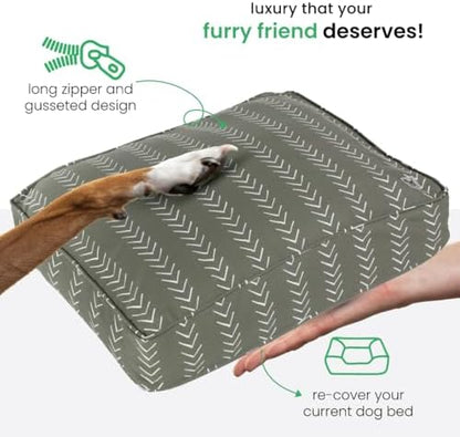Molly Mutt Muted Green Dog Bed Cover, Non-Toxic & 100% Cotton - Image 5