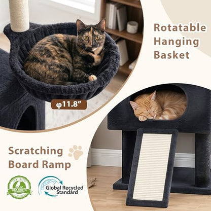 Gitelsnour Cat Tree, 78.7'' Cat Tower, 2 Big Condos - Image 5