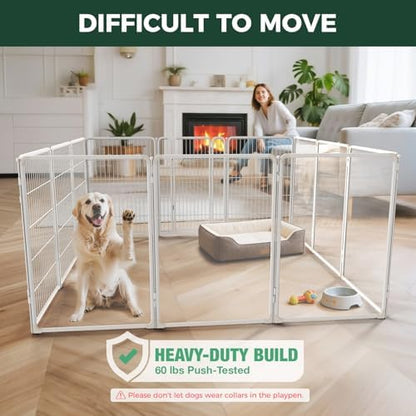 FXW AuraSpace Pro Acrylic & Wire Mesh Indoor Dog Playpen, 12 Panels - Image 2