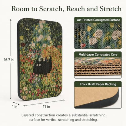 2 Pack Cat Wall Scratcher, Art Cat Scratching Board - Image 2