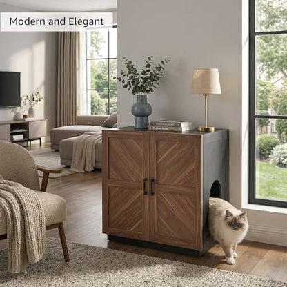 unipaws Tall Cat Litter Box Enclosure - Image 2