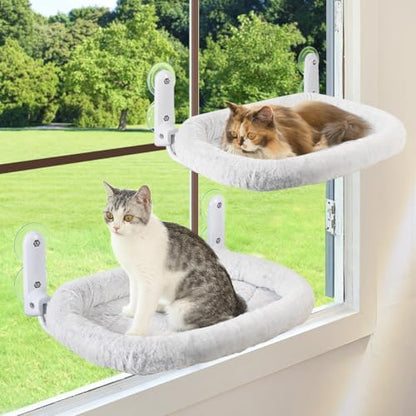 Zoratoo 2PC Cat Window Perch, Foldable & Cordless Cat Hammock by Zoratoo