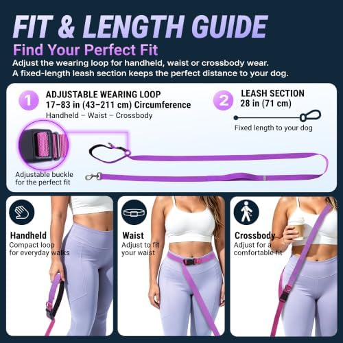 Hands Free Dog Leash, Galaxy Reflective, Crossbody Dog Leash - Image 3