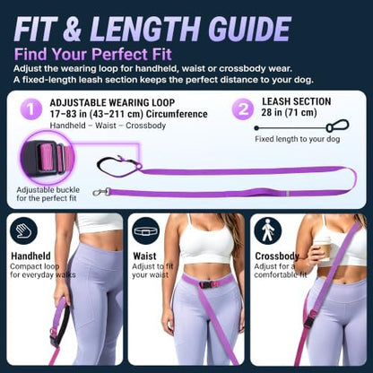 Hands Free Dog Leash, Galaxy Reflective, Crossbody Dog Leash - Image 3