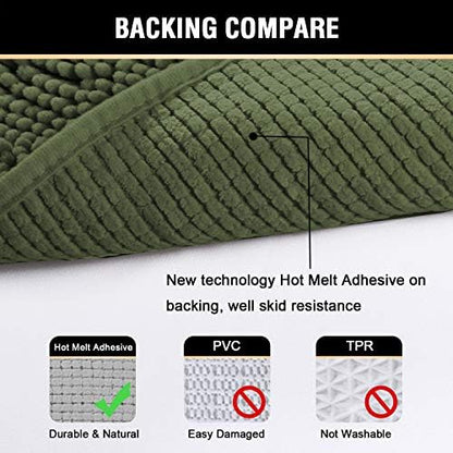 H.VERSAILTEX Microfiber Bath Rugs Chenille Floor Mat Ultra Soft Washable - Image 6
