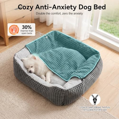 GASUR Dog Beds for Large Medium Small Dogs, Rectangle Cave Hooded Blanket Puppy - Image 4
