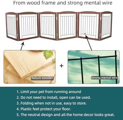 ZJSF Freestanding Foldable Dog Gate - Image 6