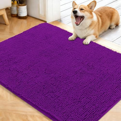 OLANLY Dog Door Mat for Muddy Paws 40x32, Super Absorbent Chenille Mud Mat by OLANLY