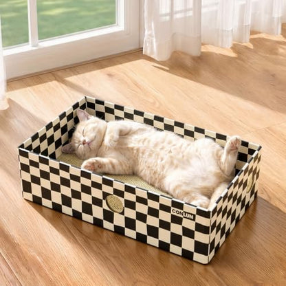 Conlun Cat Scratcher Box, Cardboard Pad, Bed - Image 2