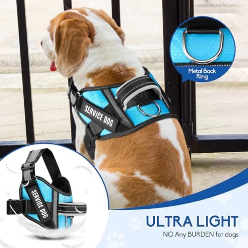 Service Dog Harness with Reflective Strips, and 10 Patches, - Image 3