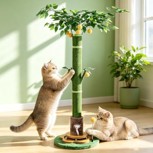 47'' Extra Tall Cat Scratching Post, Cute Cat Scratching Post by Himake
