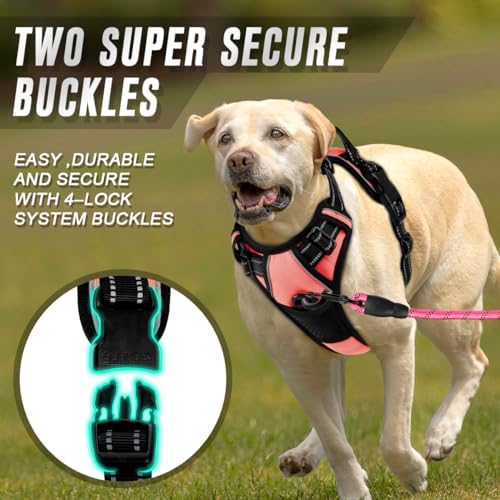 BARKBAY Dog Harness No Pull for Large Dogs Front Back Clips, Dog Vest - Image 4