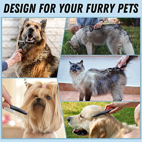 Docrok Pet Grooming Brush and Metal Comb Combo - Image 7