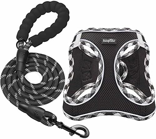 haapaw Dog Harness with Leash Set, No Pull Adjustable Reflective Step-in Puppy by haapaw