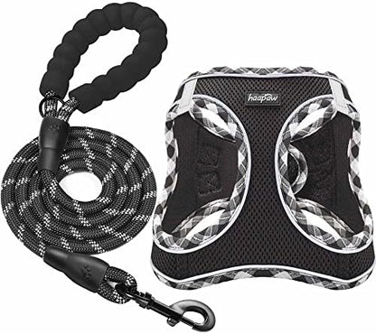 haapaw Dog Harness with Leash Set, No Pull Adjustable Reflective Step-in Puppy by haapaw