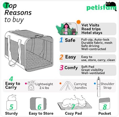 Soft Pet Carrier Bag for Cats and Puppy Under 20 lbs. Sturdy, Comfortable and - Image 6