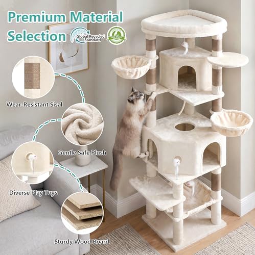 Cat Tree, 81.1" Skyward Corner Cat Tower - Image 6