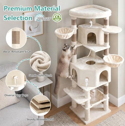 Cat Tree, 81.1" Skyward Corner Cat Tower - Image 6