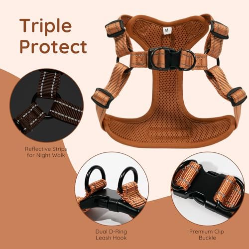 BELLA & PAL Adjustable Step-in Dog Harness, Puppy No-Pull Vest - Image 2