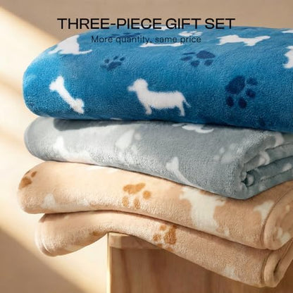 Luciphia Dog Blanket 3 Pack, Soft Cozy Fleece Throw - Image 4