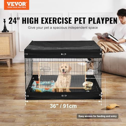 VEVOR Dog Playpen, Dog Fence Indoor and Outdoor Pen - Image 2