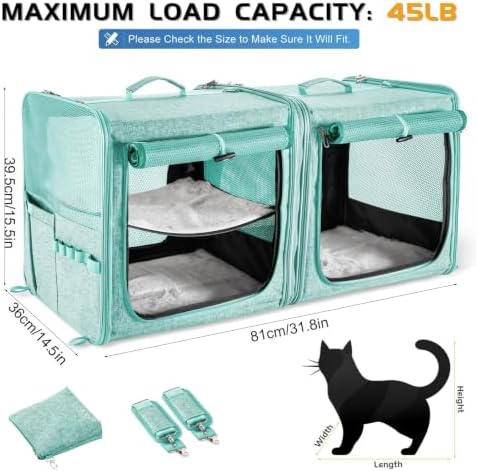 Extra Large Cat Carrier for 2 Cats - Image 6