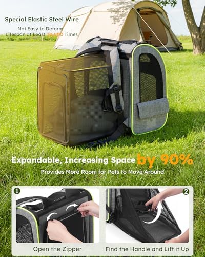pecute Cat Backpack Expandable, Cat Carrier Backpack Breathable - Image 3
